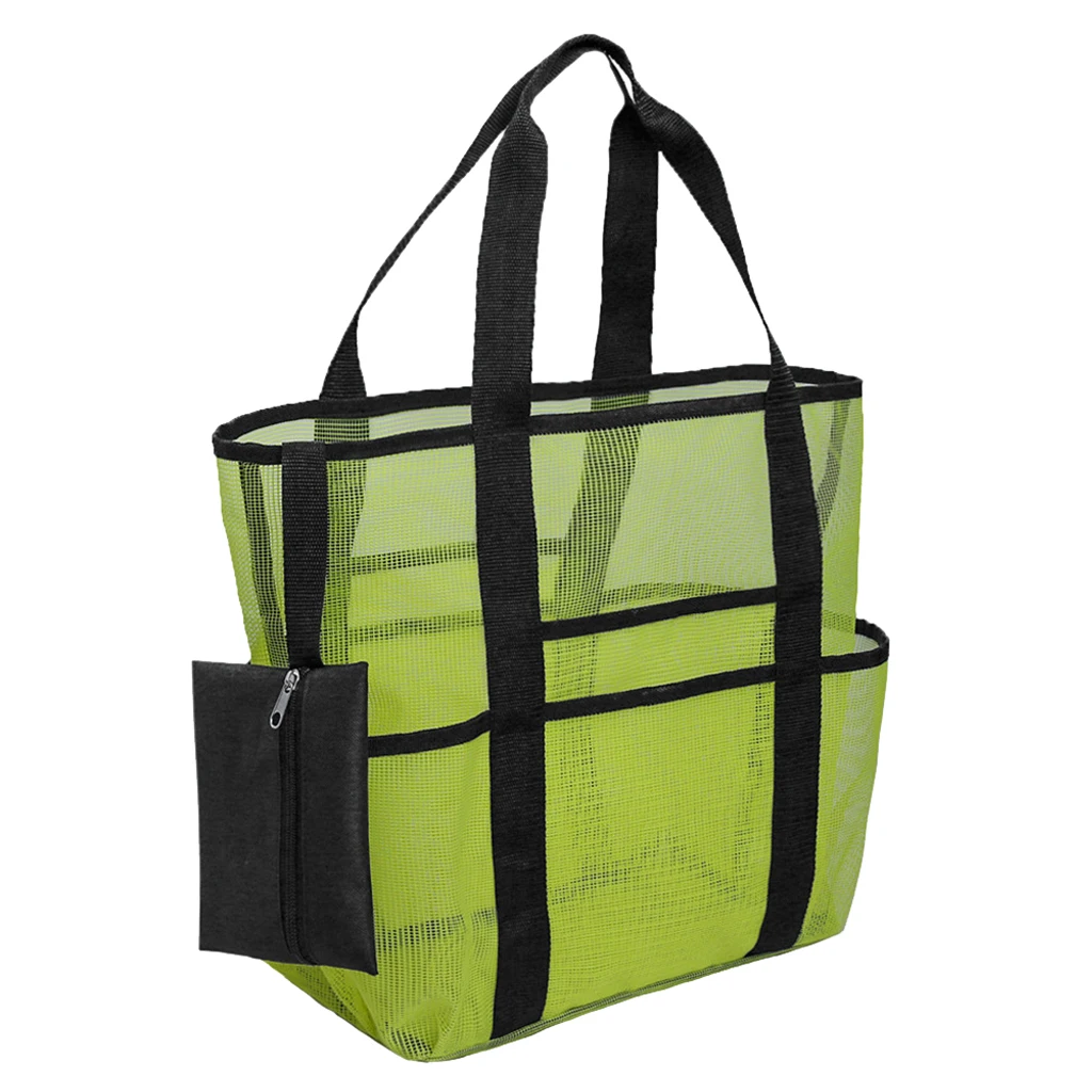 

Large Mesh Beach Bag with Pockets for Swimming Surfing Beach Shopping