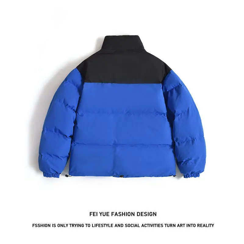 Cotton Clothes Men's Winter Trend Thickened Stand Collar Cotton Clothes Lovers Loose and Versatile Coat