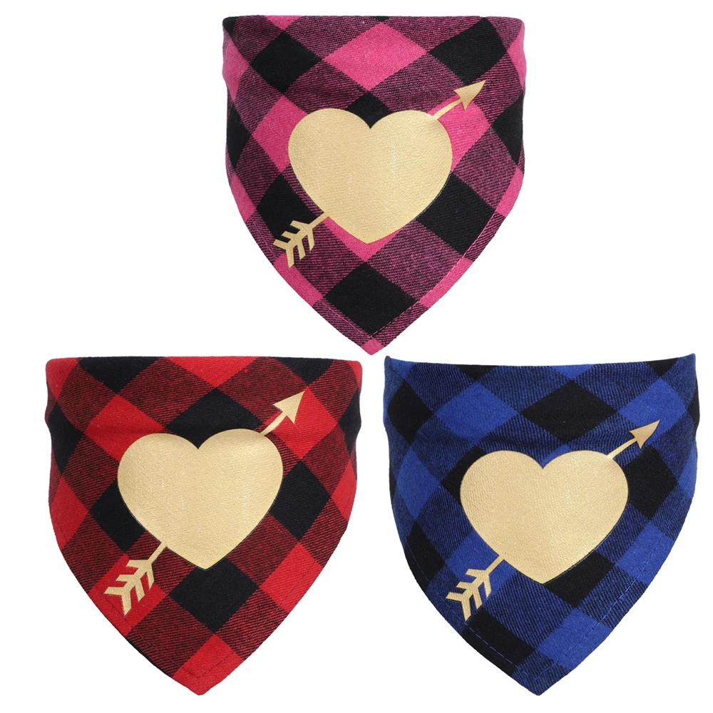 Классический клетчатый шарф для домашнего питомца на День святого Валентина