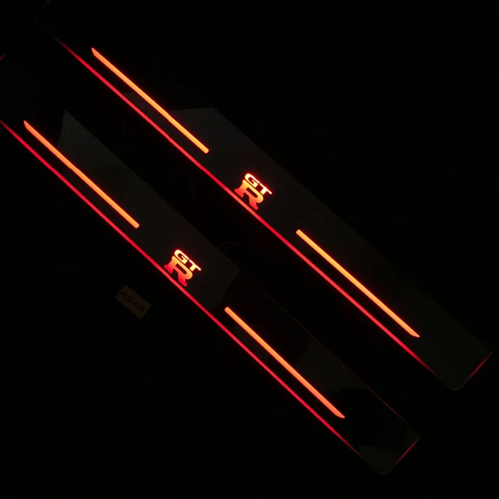 

Быстрая доставка, светодиодная лента на порог двери, защитные пороги для Nissan GT-R