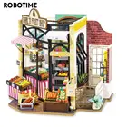 Кукольный дом Robotime Rolife, фруктовый магазин Карла, с мебелью, миниатюрный кукольный домик для детей и взрослых, деревянные наборы, игрушки DG142