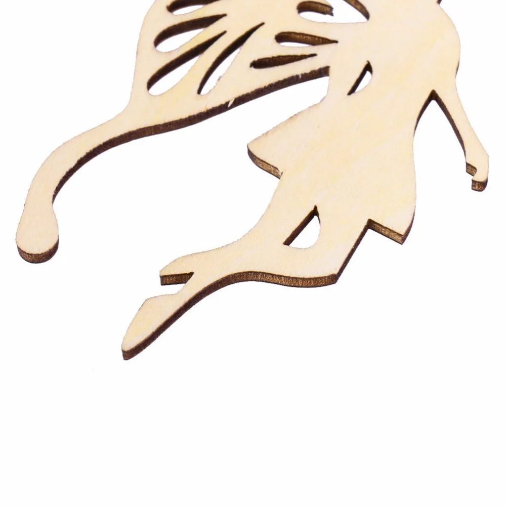 10 шт./лот деревянная Фея Марипоса в форме крыльев Ангела украшение бирка с