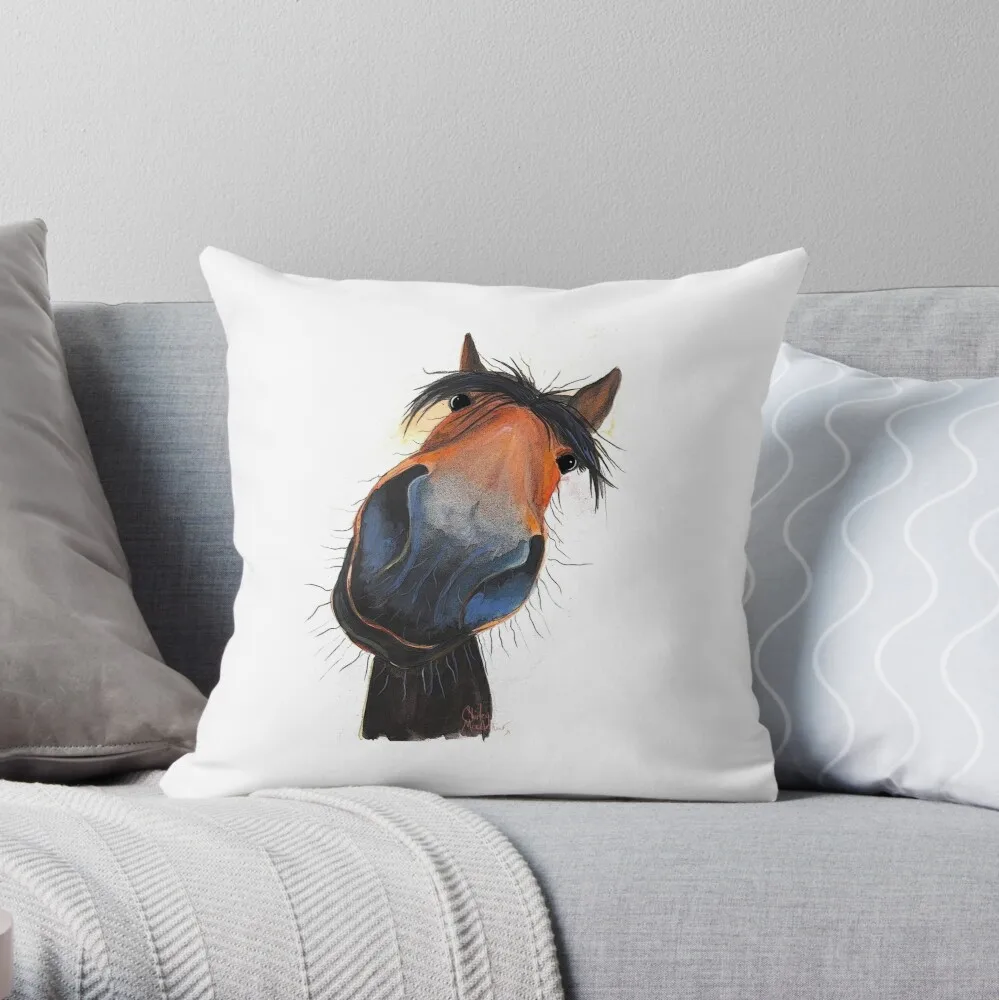 

HORSE PRiNT 'HAPPY DAVE' BY SHIRLEY MACARTHUR Throw Pillow Pillowcase Home Decorative Sofa Pillow Cover