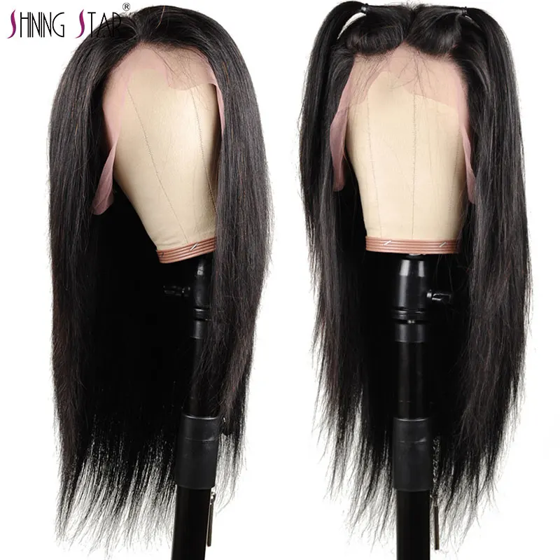 13*4 парики из натуральных волос на кружеве натуральный цвет бразильские прямые