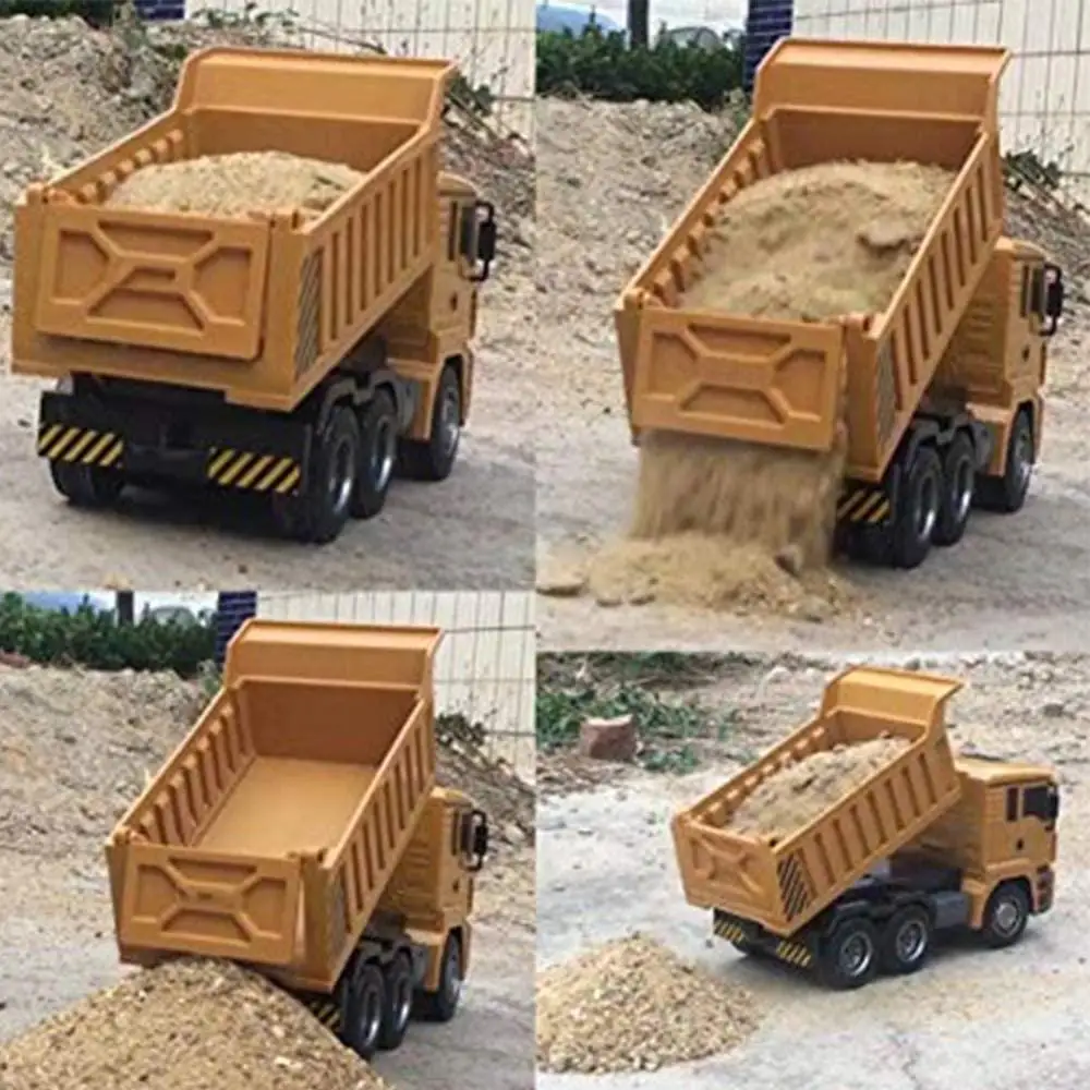 Huina 1:18 1332 2.4Ghz 6 Channel Rc Dump Truck Remote Control Car Excavator Toy With Sound And Light For kids Christmas gift - купить по