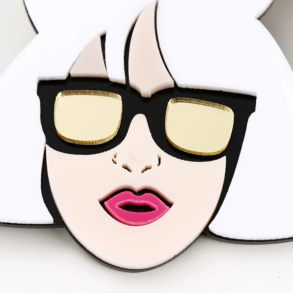 YAOLOGE Europe America Fashion Summer Acrylic Cute Girl Big Earrings Punk Hip-Hop Long For Women Party Club Jewelry | Украшения и