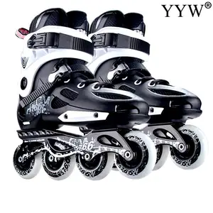 Роликовые коньки для взрослых, профессиональные, черные, белые