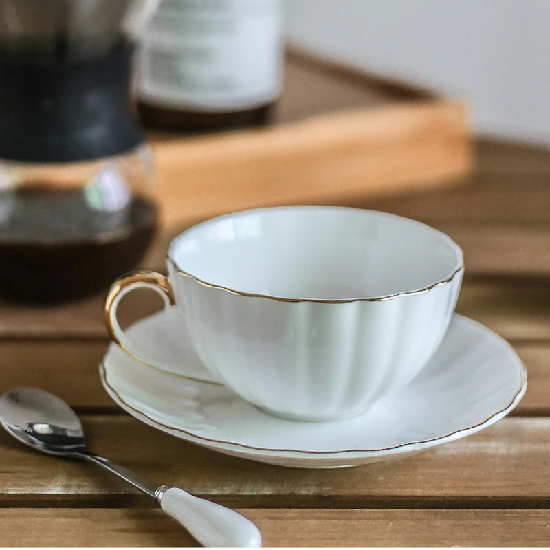 

150 мл британская послеобеденная чайная чашка из костяного фарфора чайная чашка керамический пасторальный Европейский ретро домашний чайны...