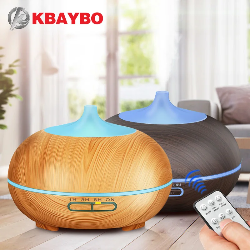 

New KBAYBO 300ml Aroma Diffuser Aromatherapy Wood Grain Essential Oil Diffuser Ultrasonic Humidifier For Home Room SPA