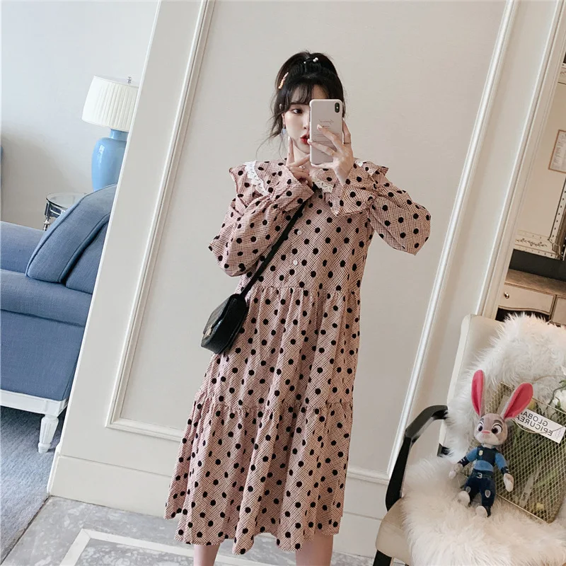 2020 весеннее платье в горошек для женщин большие размеры обтягивающие