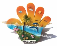 maldives travel souvenirs creative gifts resin palm sea view refrigerator stickers stickers originals