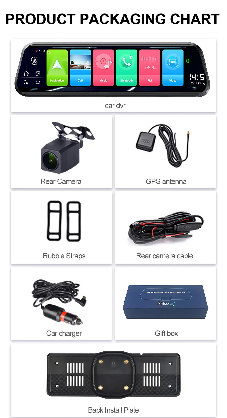 Camlive Z55 10 дюймов 4G Зеркало Автомобильный видеорегистратор двойная камера Запись ADAS RAM2GB ROM16GB на основе Wi-Fi и gps навигации