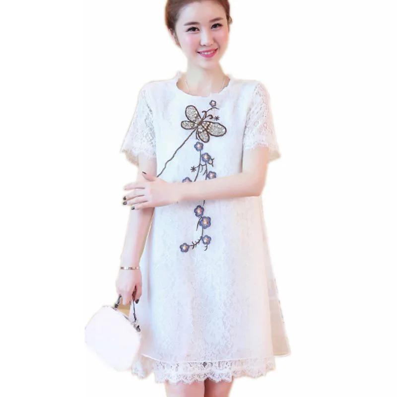

Maternity Dresses for women Vestidos Pregnancy Plus Size Dress Embroidery Loose Lace pregnant dress Dresses Maternity Clothes