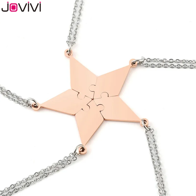 Jovivi из нержавеющей стали 5/6 шт Лучшие Друзья Ожерелье s Дружба Очарование части головоломки Кулон ожерелье ювелирные изделия подарок на день рождения