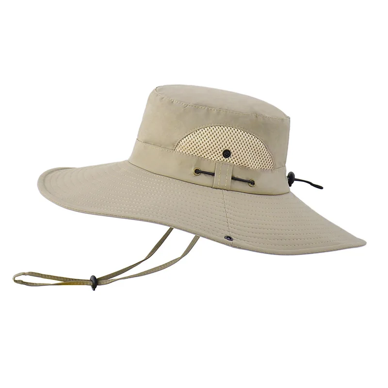 

Multipurpose Outdoor Climbing Fishing Tourism Brim Sun Fisherman Hats Summer Men's Waterproof Bucket Hat Sun Protection Cap