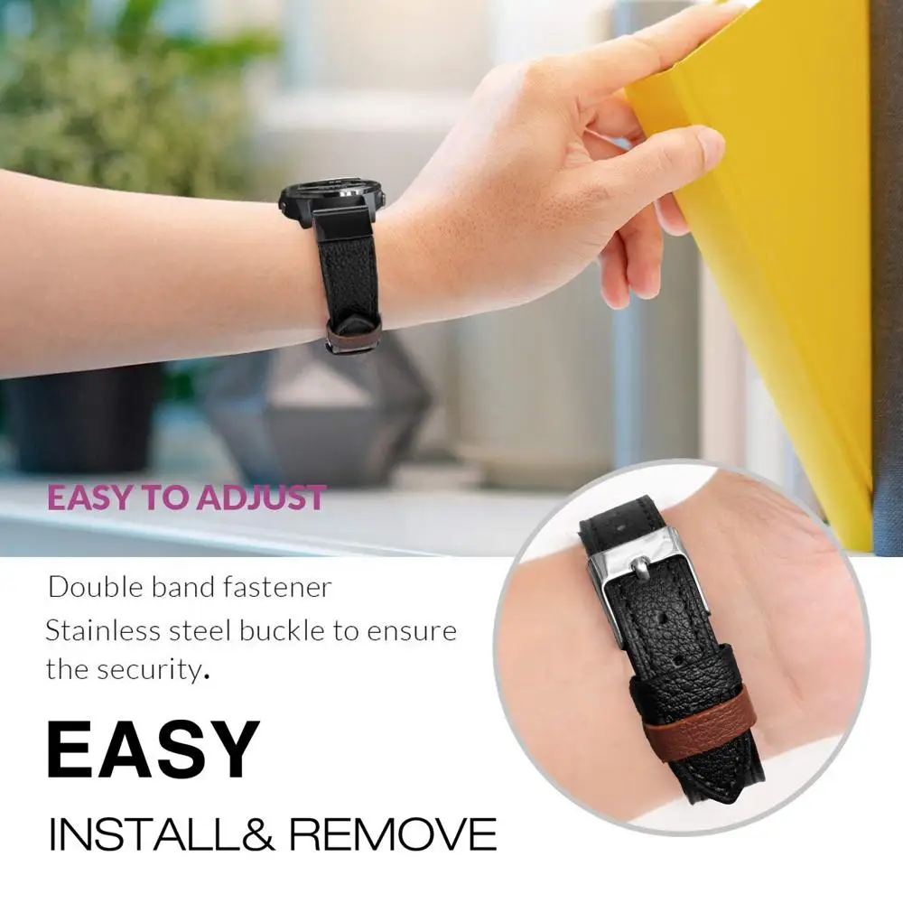 Fenix 6S кожаный женский браслет 20 мм QuickFit классический ремешок из натуральной кожи для часов Garmin Fenix 5S/Fenix 5S Plus