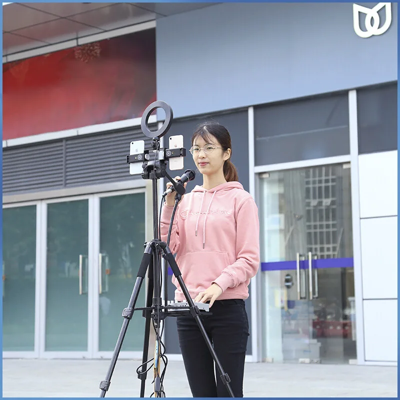 16/26 см СВЕТОДИОДНЫЙ Кольцо с фотографией светильник селфи кольцо микрофоном