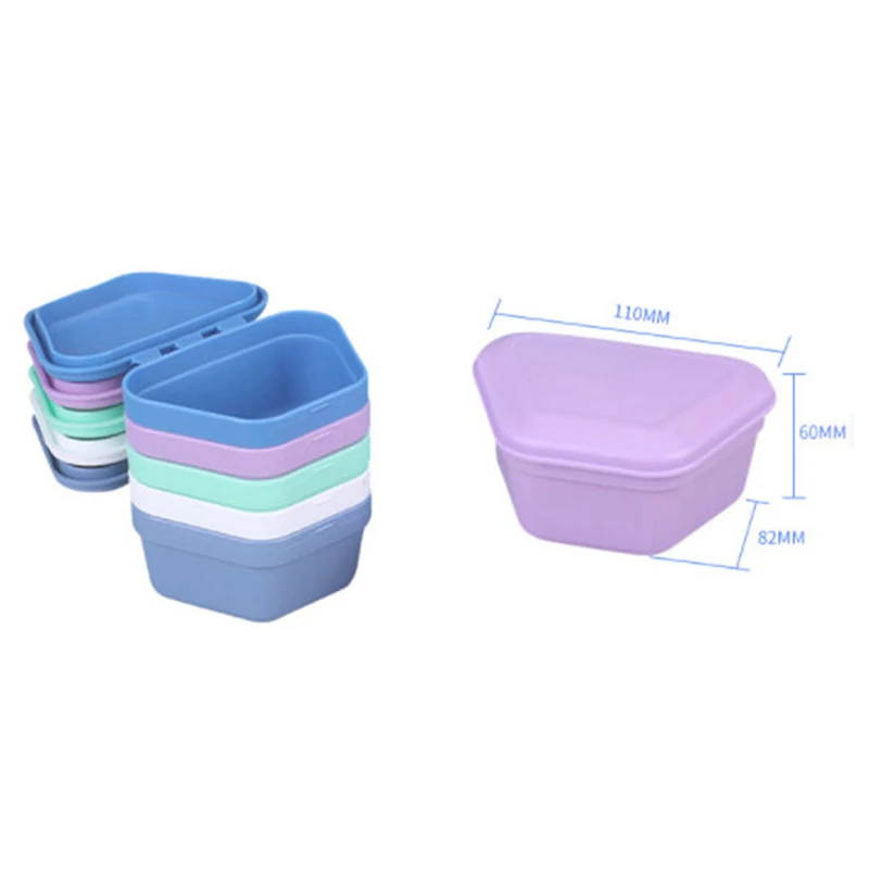 

1Pcs High Quanlity Denture Box Plastic Denture Bath Case Denture Container False Teeth Storage Box