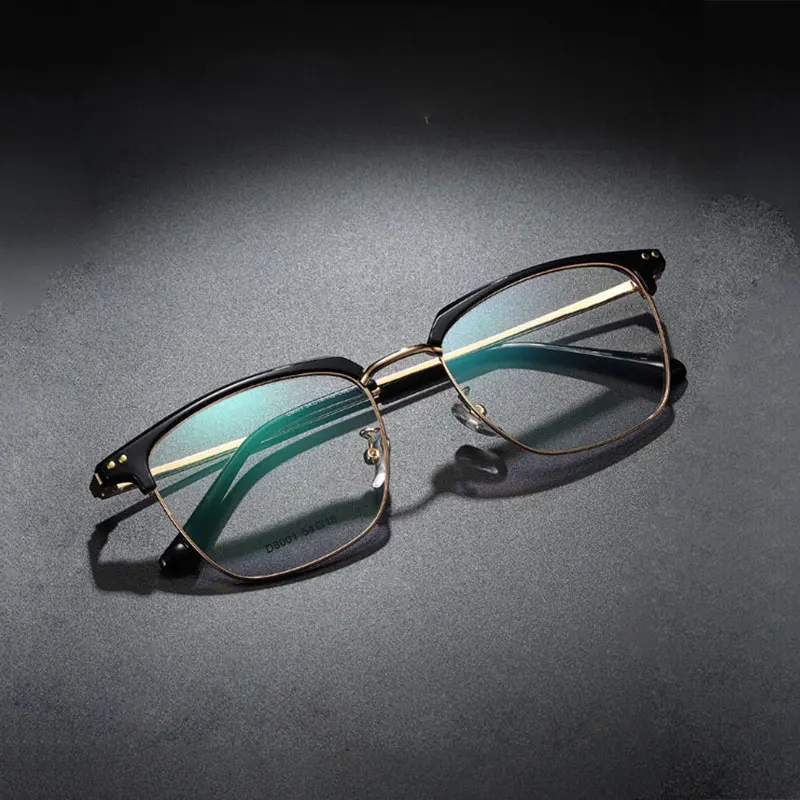 

New Retro Business Glasses For Men Tr90 Eyebrow Metal Half Frame Wholesale