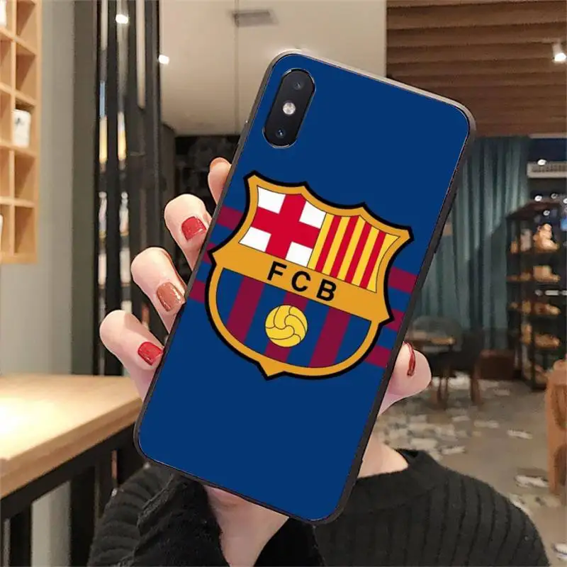 FC Барселона Смарт Месси ТПУ Черный чехол для телефона Корпус IPhone 11 Pro XS MAX 8 7 6 6S Plus X