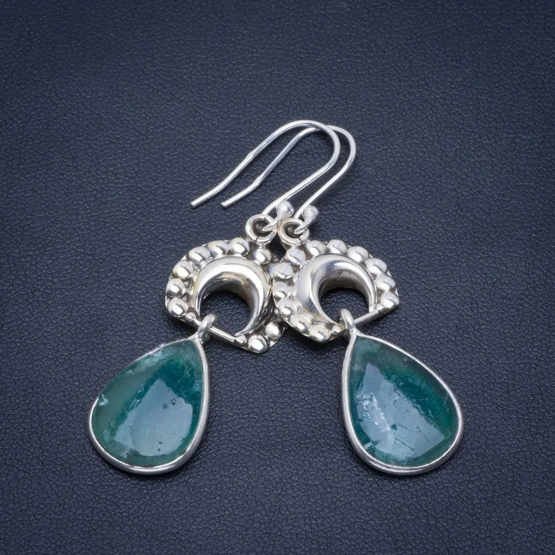 

Серьги из серебра 925 пробы с натуральным флюоритом ручной работы, B2878