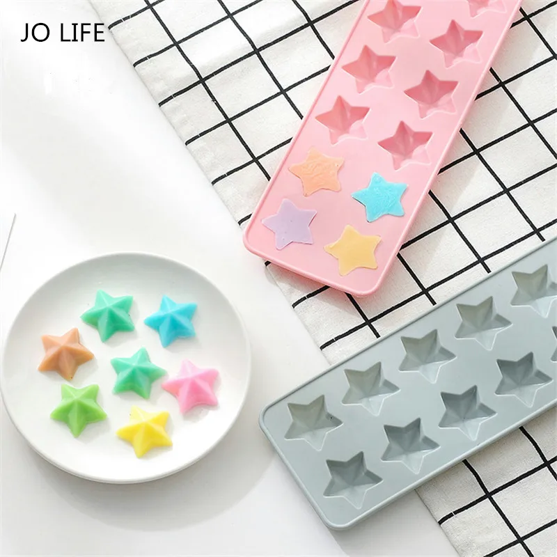 Силиконовая форма JO LIFE с пятиконечными звездами для мастики и торта формы сделай
