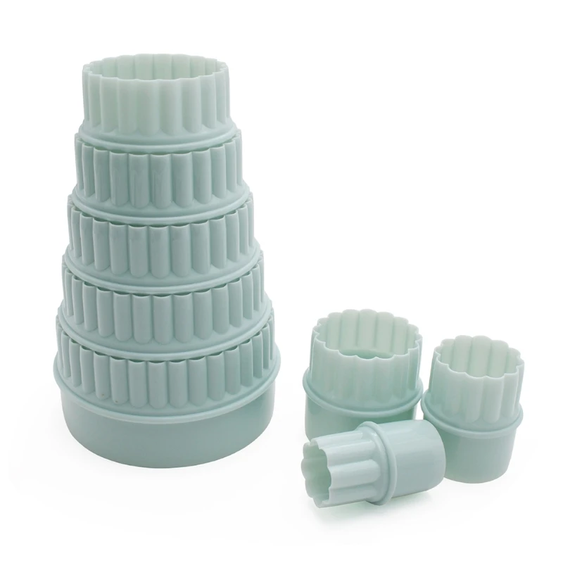 

Круглая форма для нарезки печенья набор многоразмерных помадных резцов набор из 8 штук легко чистить для дня рождения, Хэллоуина, Дня благод...