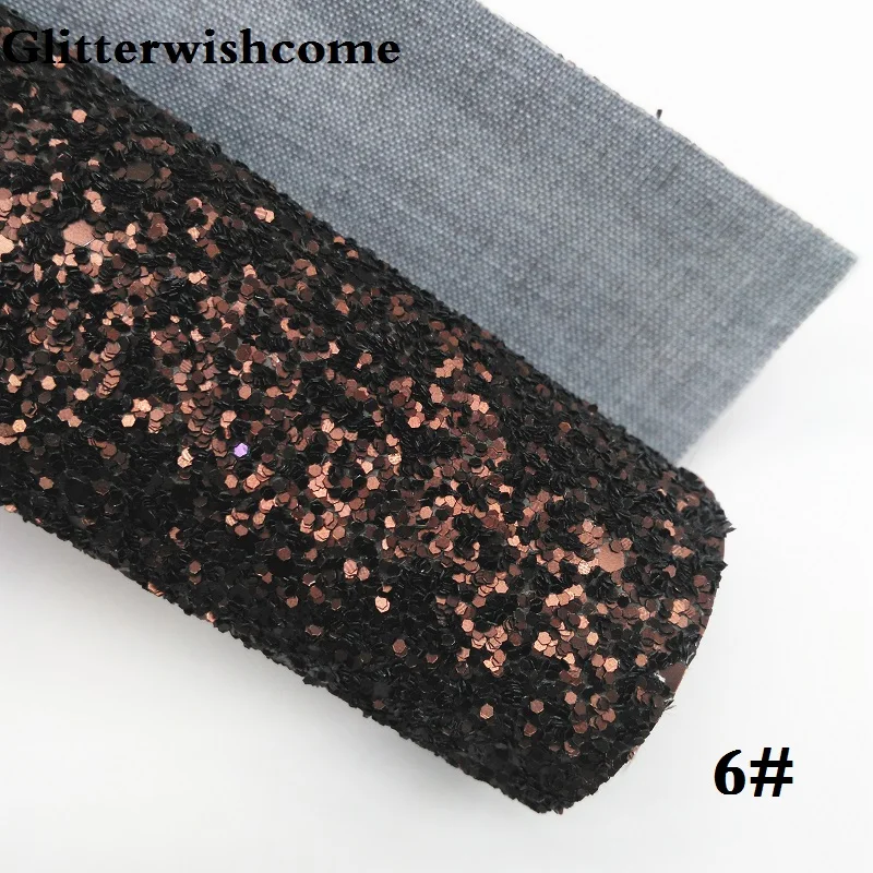 Glitterwishcome 21X29 см А4 Размер синтетическая кожа, матовая массивная блестящая кожа, искусственная ткань из искусственной кожи винил для бантов, GM042A - Цвет: 6