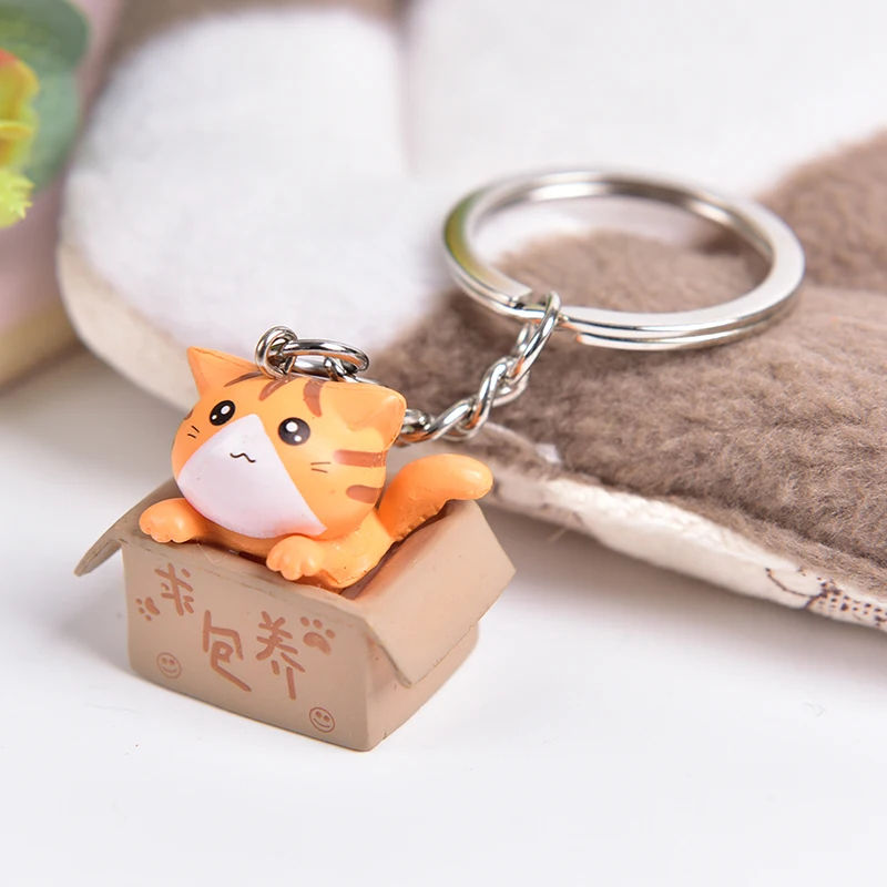 

Cartoon Cat Key Rings Chains Pendant Ornament For Bag Car Keychain Gift