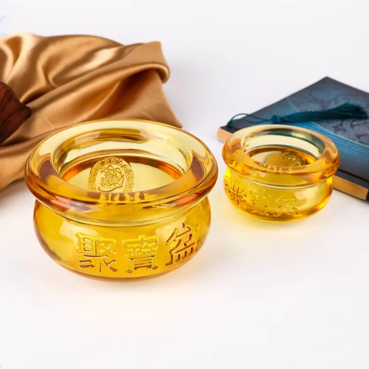 Стеклянные украшения Lucky Treasure желтые хрустальные слитки Кристальные для всей