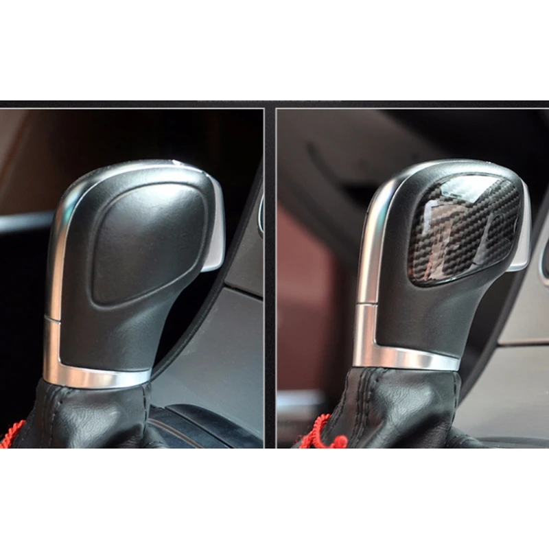 

Carbon Fiber Gear Shift Knob Head Cover Trim Car Accessories for Atlas Tiguan Beetle Golf Jetta Passat CC
