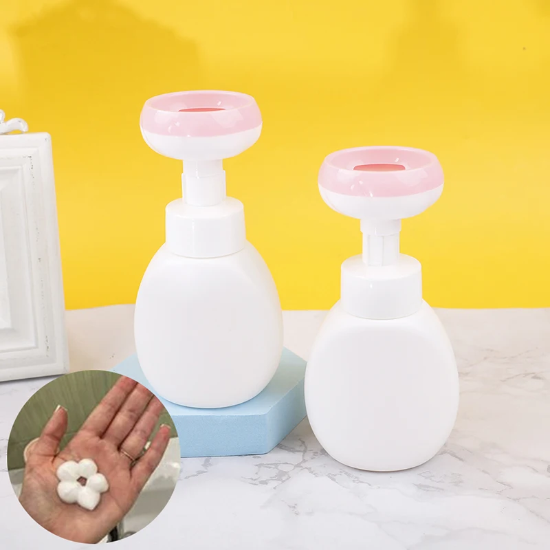 

300ML Durable Refillable Bottle Flower Pump Head Lotions Shampoo Empty Bottle