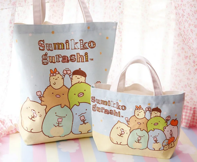 Мультяшный Sumikko Gurashi Игрушки для девочек модные сумки покупок через плечо