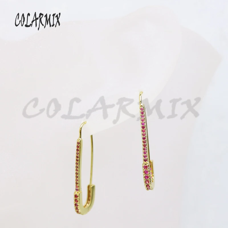 

5 pairs Pin shape earrings mix colors zorcon hook earrings Pin hook fashion jewelry women jewelry earrings for women 51026