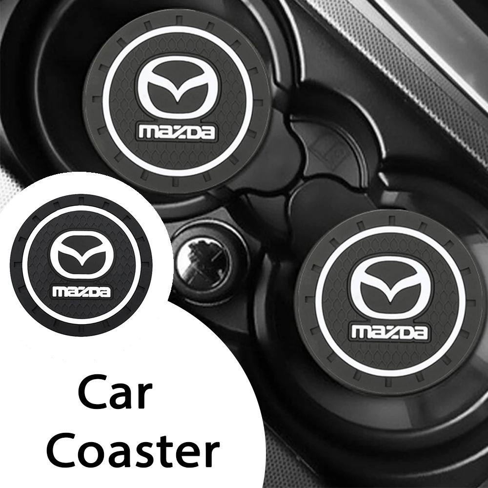 

Non-Slip Car Styling Coaster Water Cup Holder Mat Decoration For Mazda 2 3 4 5 6 7 8 323 626 CX5 CX7 CX9 RX8 MX3 MX5 Atenza