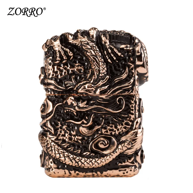 Roseblack Zorro керосиновая Зажигалка Windbreak Armor Divine Dragon индивидуальная нестандартная зажигалка подарок на день рождения для мужчин, чтобы отправить мальчиков - Цвет: Roseblack