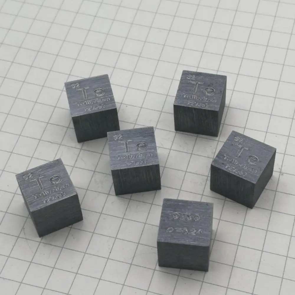 

Tellurium Metal 10mm Density Cube 99.99% Pure For Element Collection Te