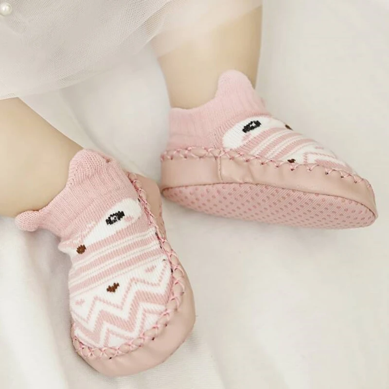 

Unisex Baby Shoes First Shoes Baby Walkers Toddler Girl Kids Soft Rubber Sole Baby Knit Booties Anti-slip