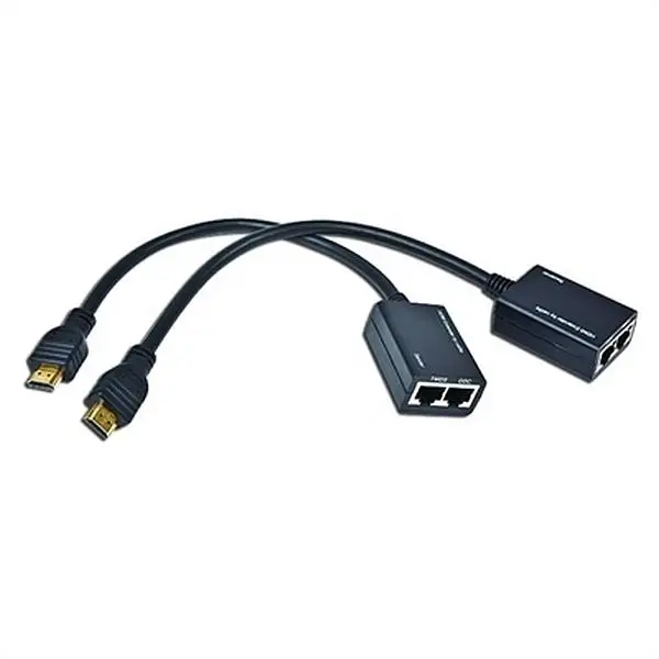HDMI к LAN RJ45 удлинитель GEMBIRD DEX 01 1080p черный|Адаптеры AC/DC| |