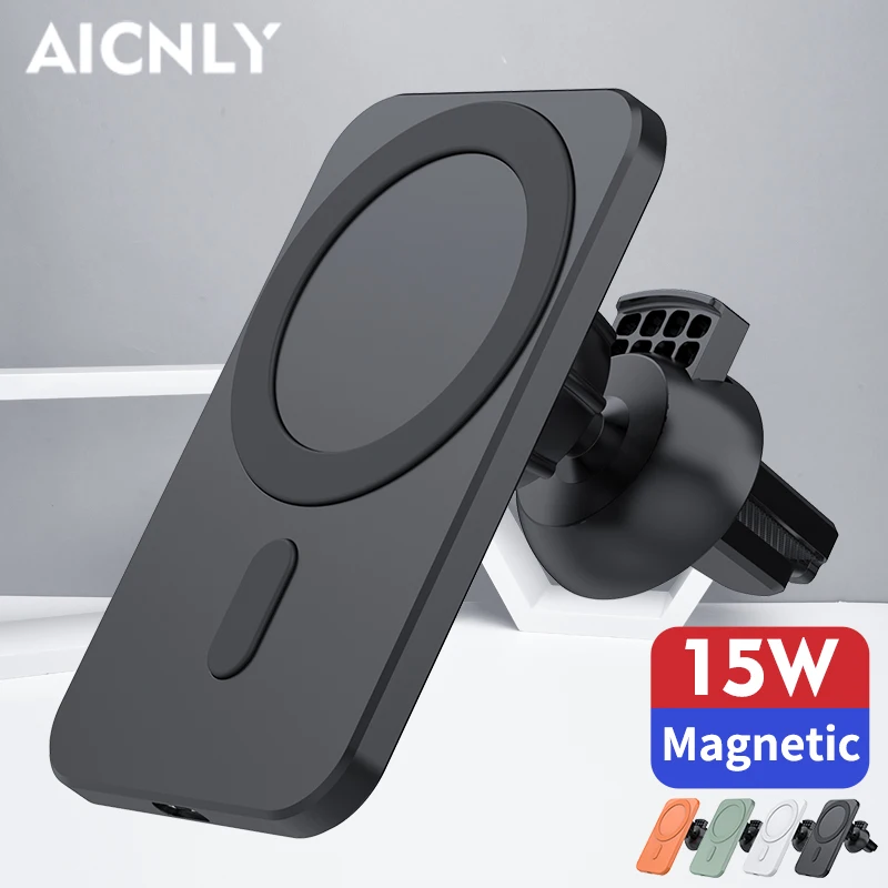 

15W Magnetic Wireless Car Charger Mount Stand For iPhone12 Pro Max Mini Magsafing Fast Charging Wireless Chargers Phone Holder