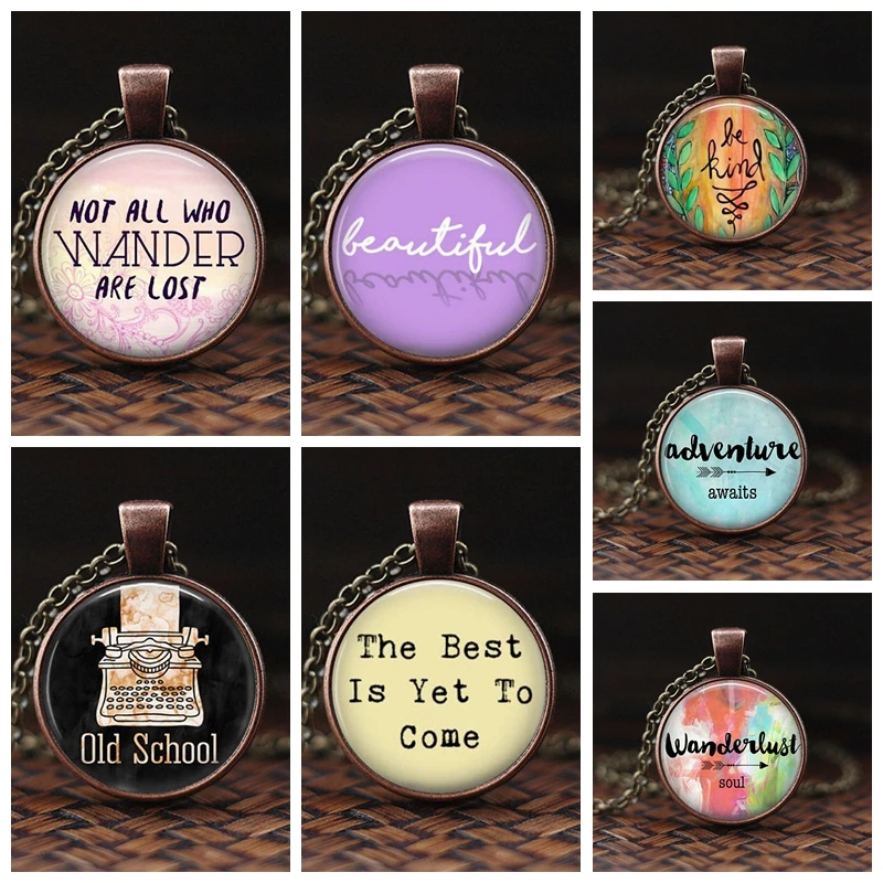 Модная цепочка с надписью и цитатой 2019|Ожерелья подвеской| |