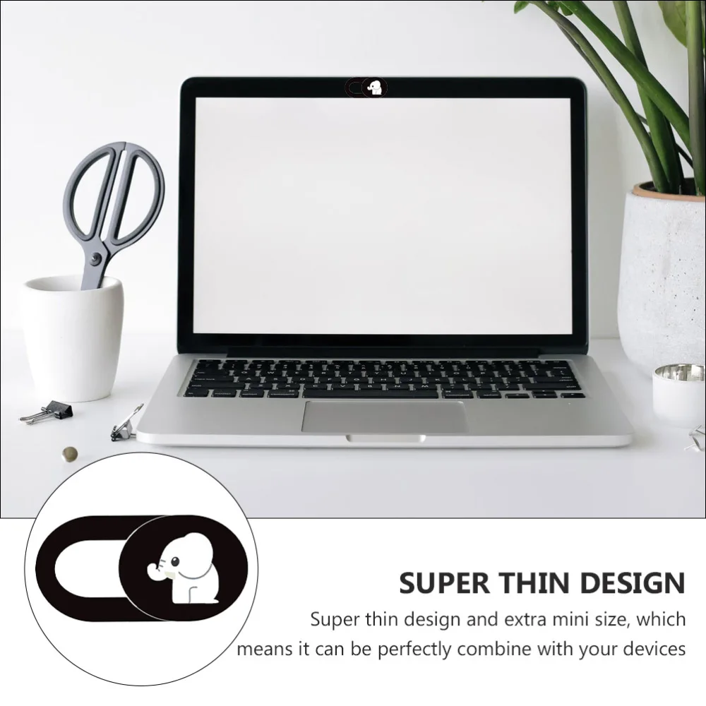 

6PCS Privacy Protection Webcam Cover Elephant Pattern Webcam Slide Blocker
