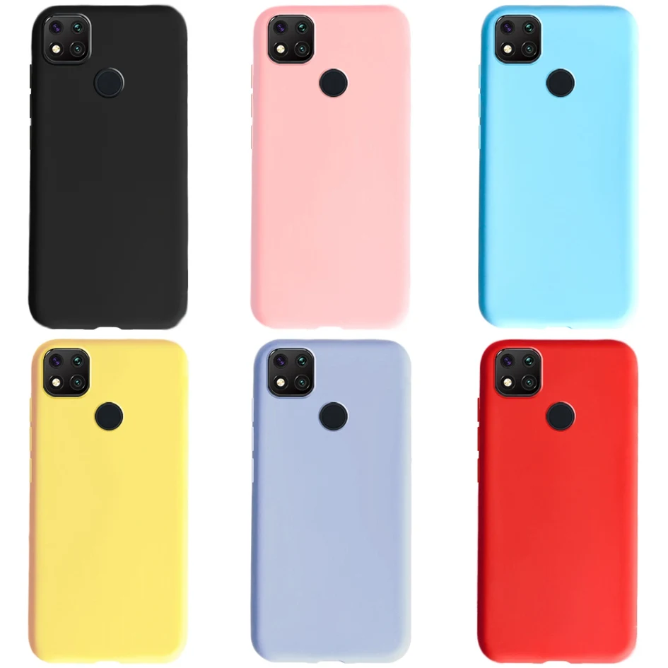 Силиконовый чехол карамельного цвета из ТПУ для Xiaomi Redmi 9C простой телефона Xiomi 9 C