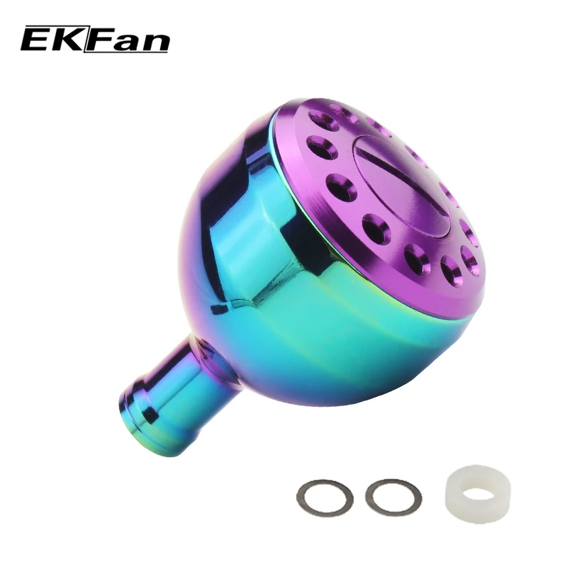 EKFan 2000 Серия Радужный цвет рыболовная ручка для катушки baitcasing Рыболовные
