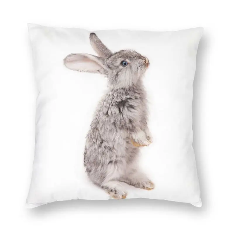 

Cute Rabbit Pillow Cover Home Decor Bunny Cushion Cover Throw Pillow for Living Room Double-sided Printing