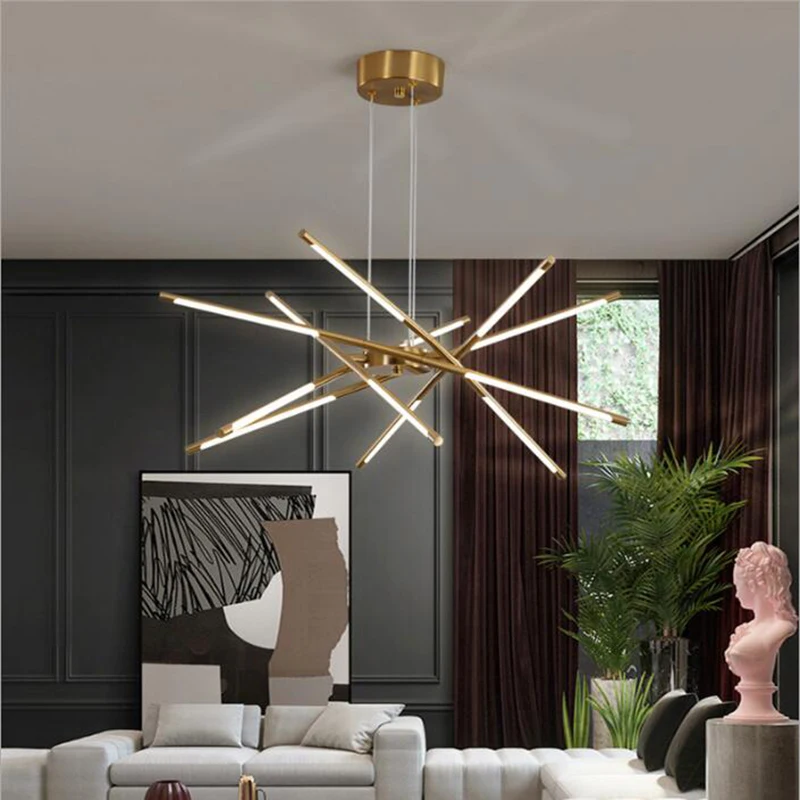 

Modern Pendant Lights Nordic New Fashion Creative Atmosphere LED Lustre Multi-Heads Home Restaurant Living Room Bedroom Lamps