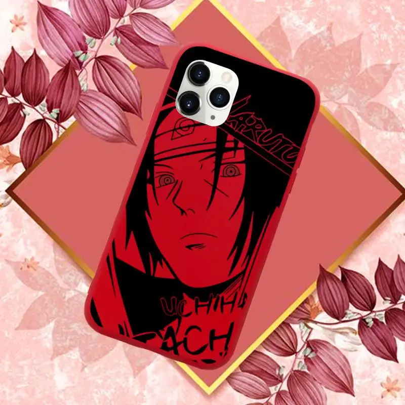 

Naruto uzumaki Itachi Uchiha Phone Case Red Candy Color for iPhone 11 12 mini pro XS MAX 8 7 6 6S Plus X SE 2020 XR
