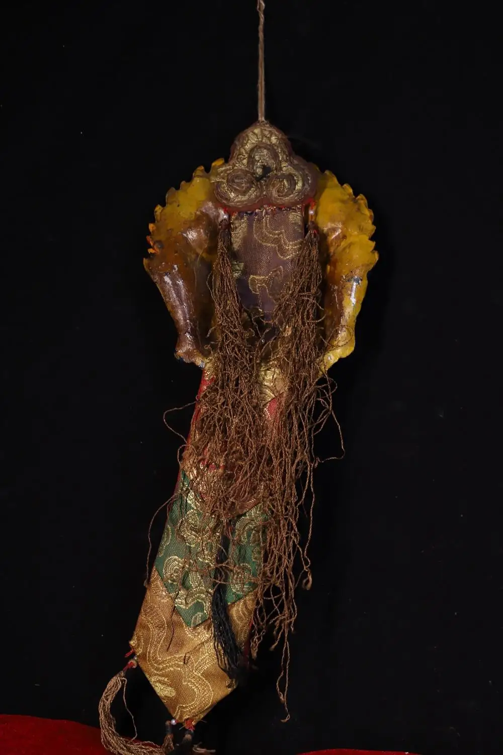 

wedding decoration Collected copper tires from Tibetan monasteries, hand-tapped, chiseled, painted with diamonds mask Pendant