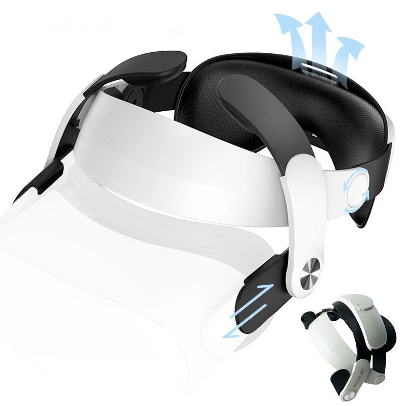 

Adjustable For oculus quest2 Virtual Reality Helmet Head Strap Halo Strap Improve Plate Breathable Leather Accessories