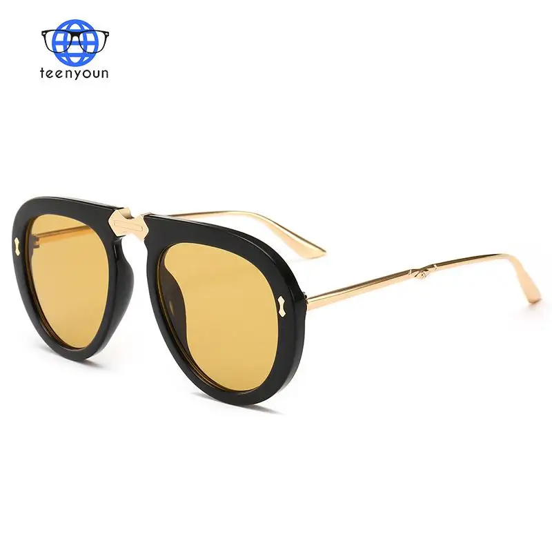 

Очки солнцезащитные TEENYOUN мужские/женские, модные роскошные градиентные солнечные очки UV400, крутой брендовый дизайн, 2021